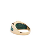 Ellie Mercer Women's Two Piece Resin Ring in Gold/Green