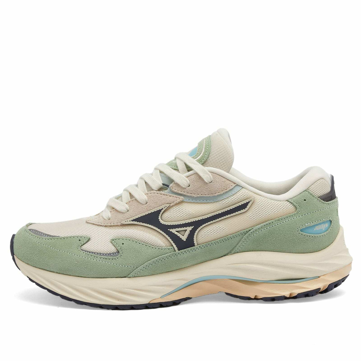 Mizuno トスマシン グリーン Mizuno Men's WAVE RIDER β 'WAGASHI' Sneakers in Smoke Green