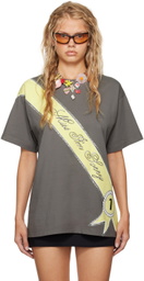 I'm Sorry by Petra Collins SSENSE Exclusive Gray Mimi Wade Edition Oversized T-Shirt