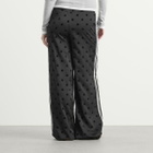 Adidas Women's Polka Dot Firebird Wide Trackpants in Black