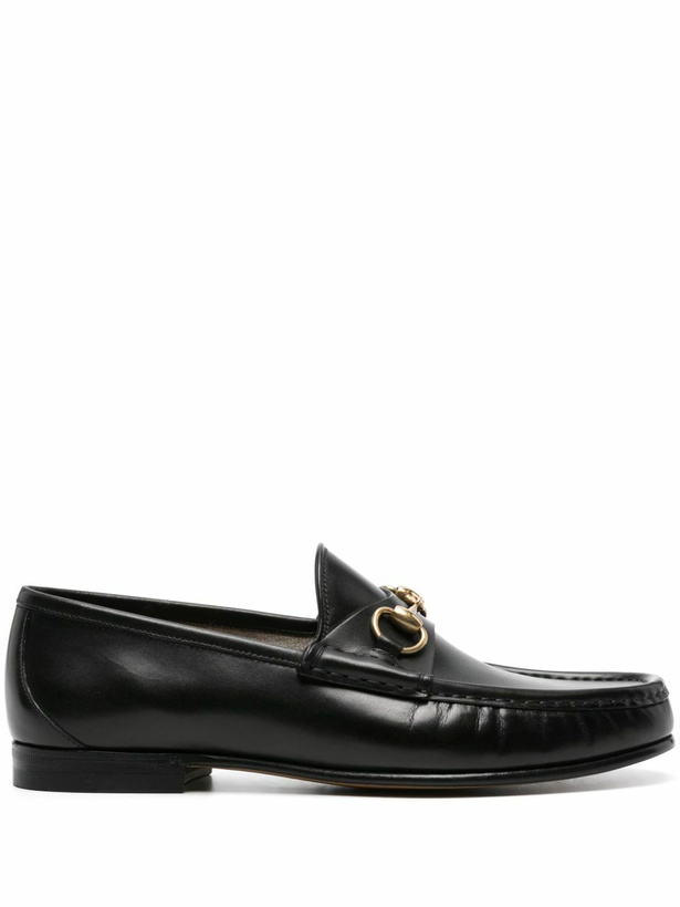 Photo: Gucci Black 1953 Horsebit Leather Loafers