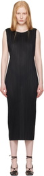 PLEATS PLEASE ISSEY MIYAKE Black Basics Maxi Dress