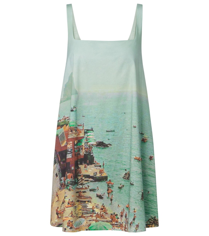 Photo: Staud Brio printed cotton minidress