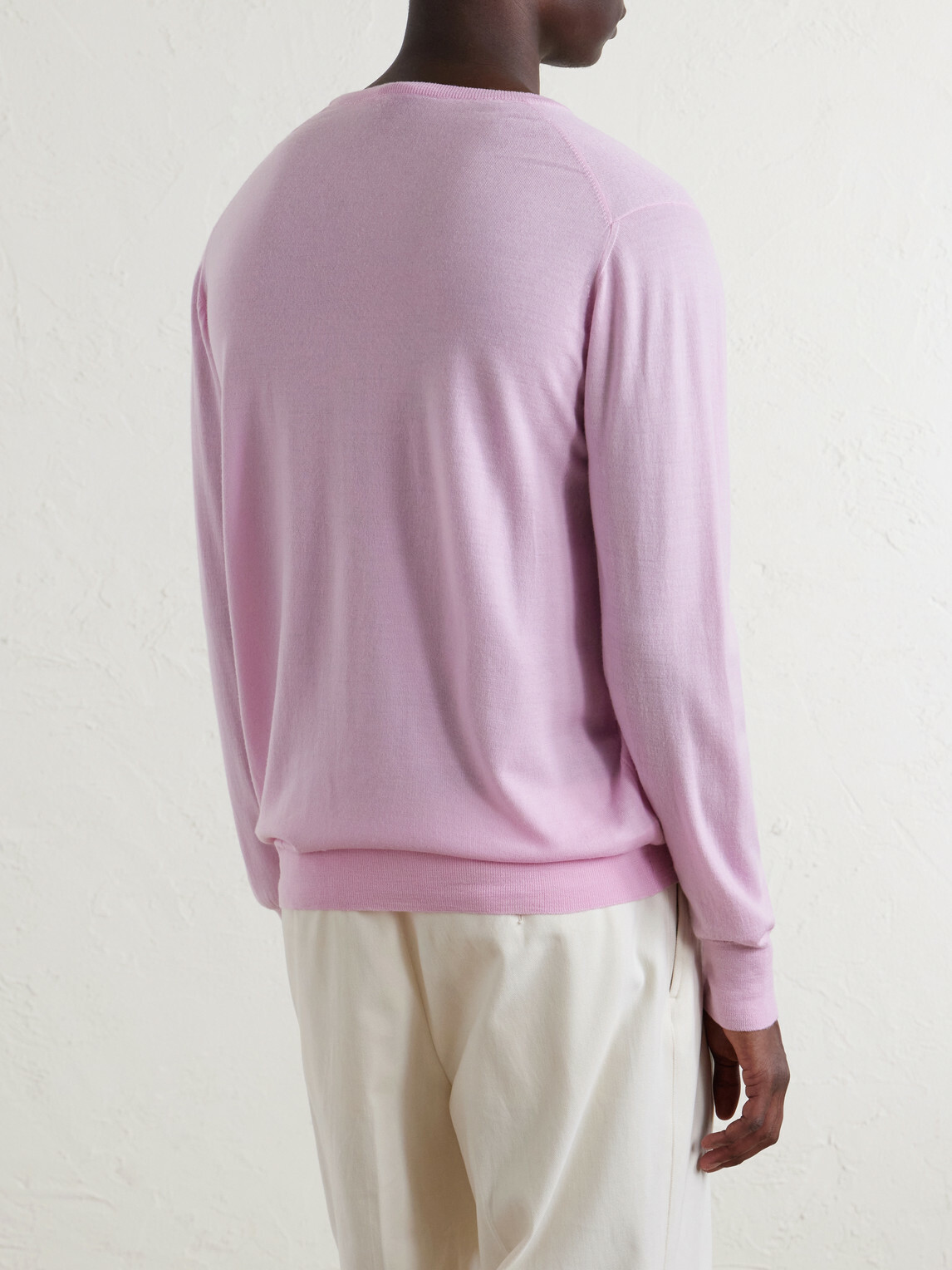 William Lockie - Merino Wool Sweater - Pink