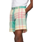 Noah NYC Multicolor Check Madras Shorts