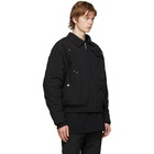 C2H4 Black Quilted Technical Jacket