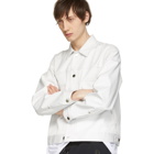 Fumito Ganryu White Water-Resistant Pleated Jacket