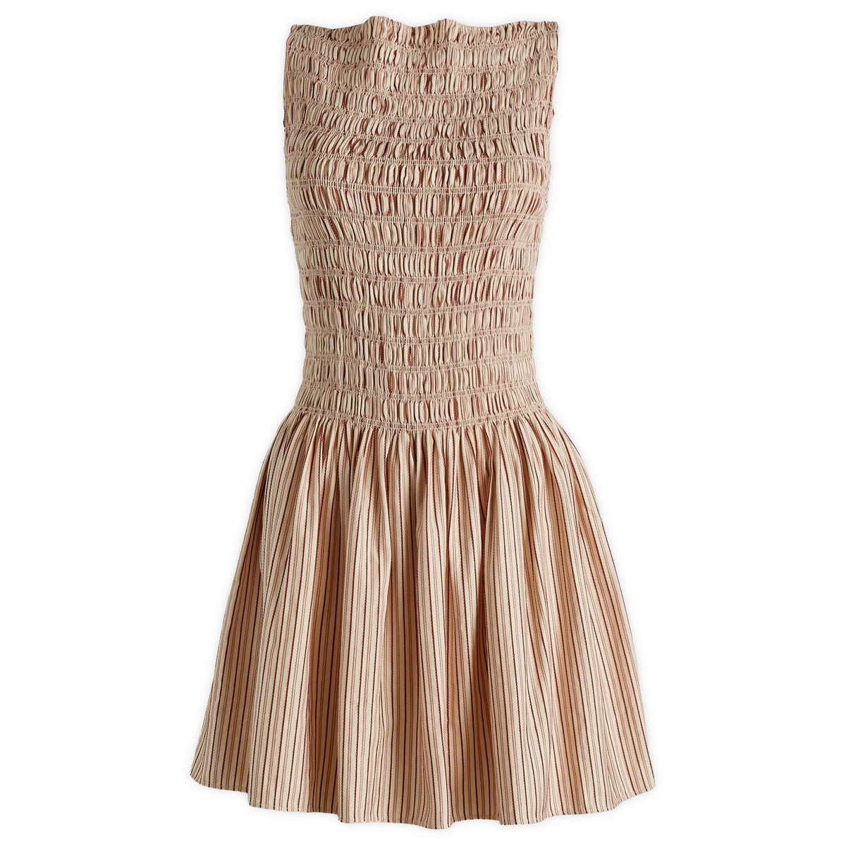 Faithfull The Brand Women's Noa Mini Stripe Dress in Pinstripe Garnet/Blush  Faithfull The Brand