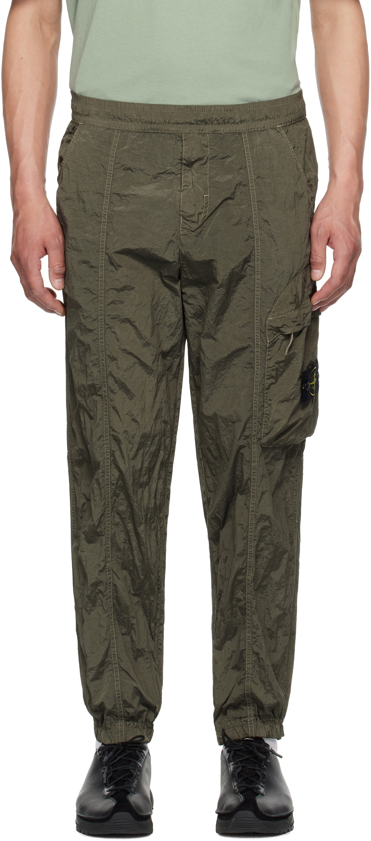 Stone Island Khaki Nylon Metal ECONYL Cargo Pants Stone Island