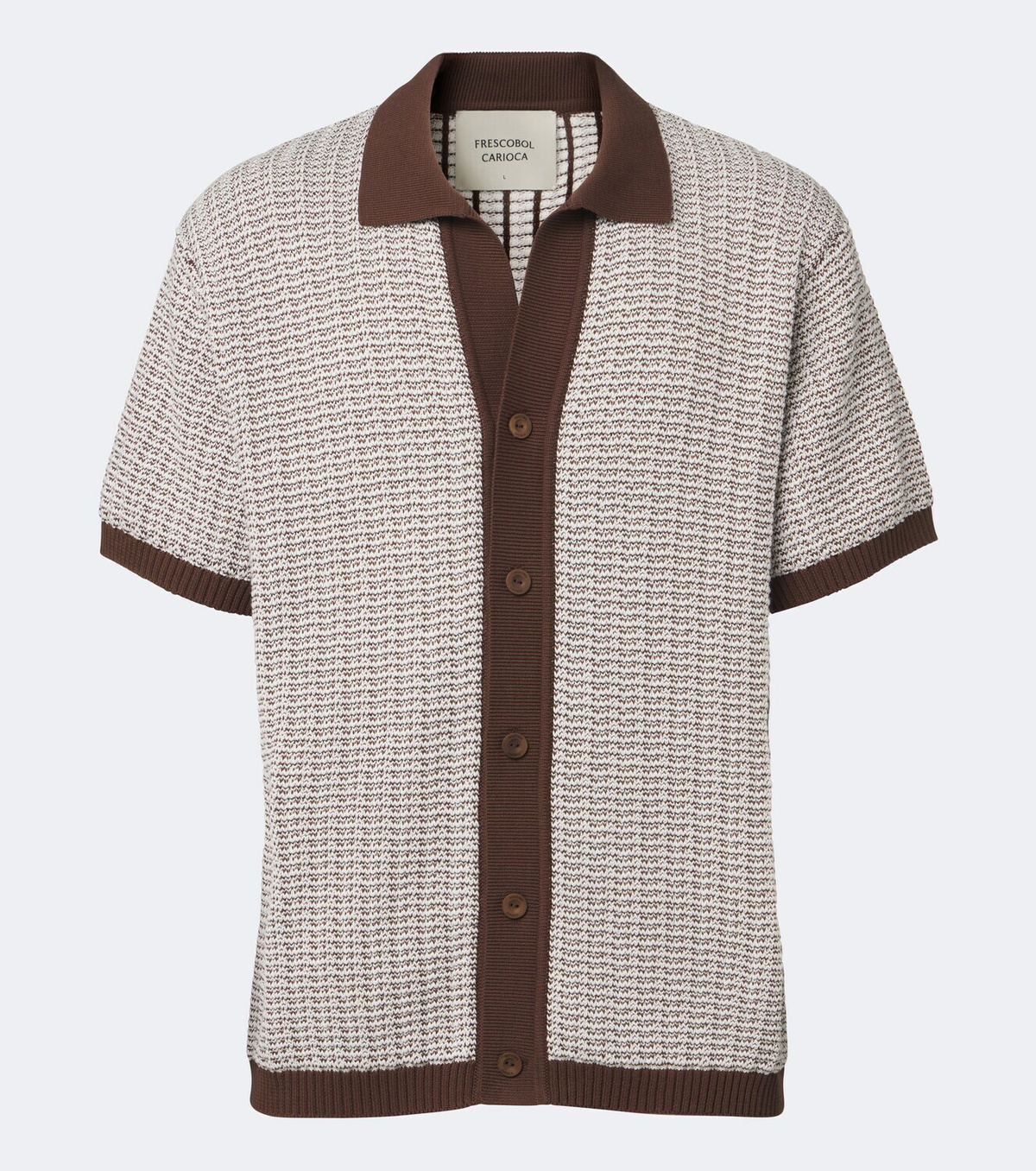 Frescobol Carioca Pinto crochet cotton shirt