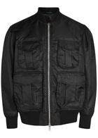 Simone Rocha Quilted Taffeta Bomber Jacket Black