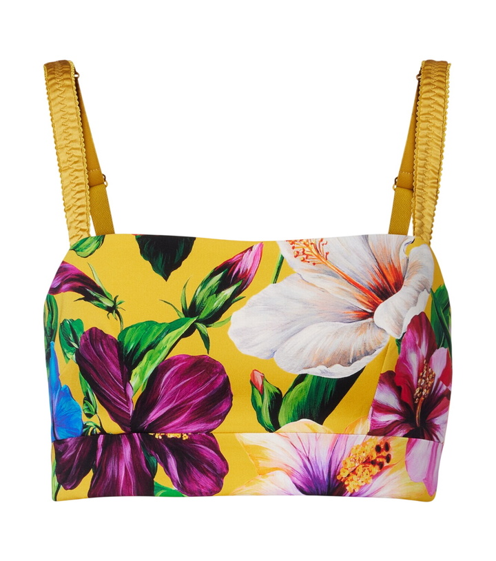 Photo: Dolce&Gabbana Floral silk-blend crop top