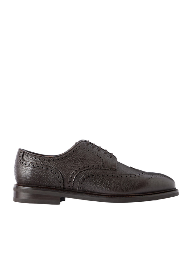 Photo: MORJAS - The Derby Full-Grain Leather Brogues - Brown