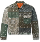 KAPITAL - Reversible Patchwork Bandana-Print Cotton-Flannel Overshirt - Green
