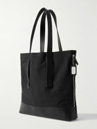 A.P.C. - Leather-Trimmed Logo-Print Cotton-Canvas Tote Bag