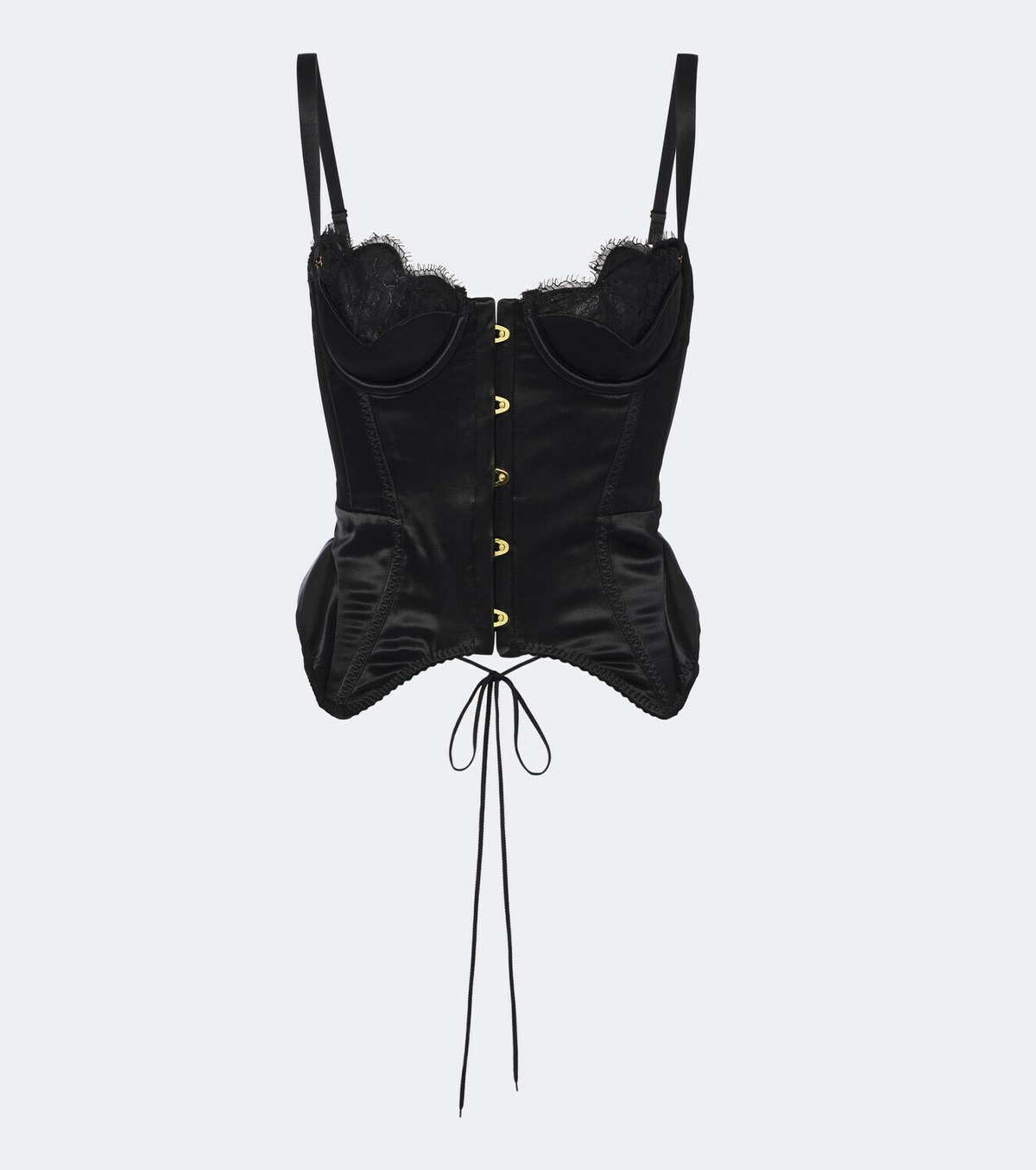 Maria Lucia Hohan Samya lace-trimmed satin bustier top