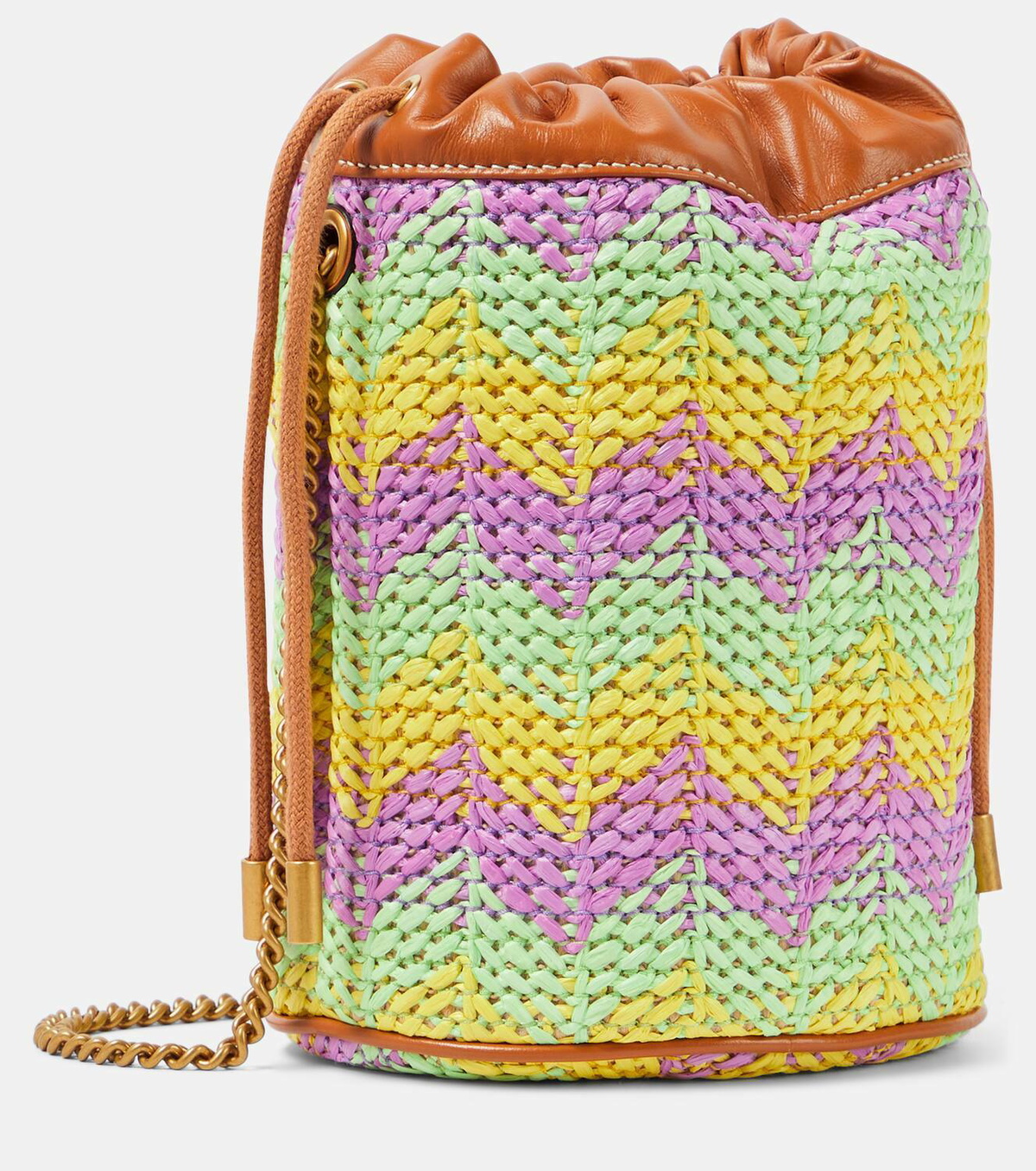 Gucci GG Marmont Super Mini raffia bucket bag Gucci