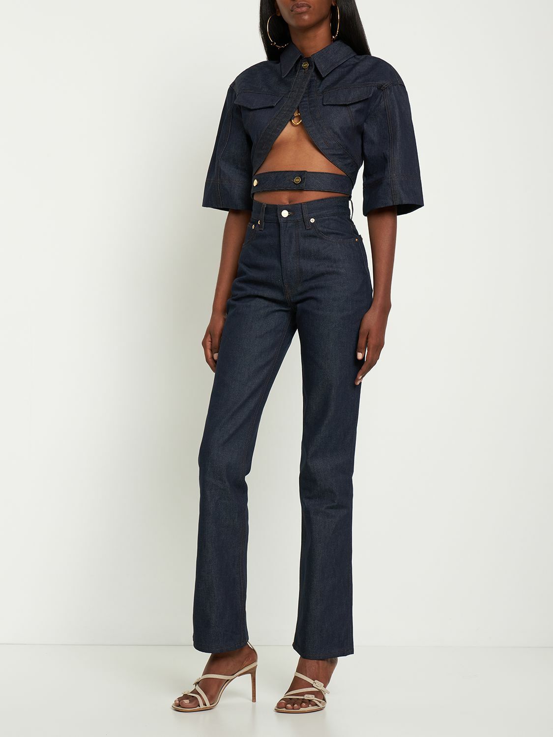 JACQUEMUS - Le De Nimes High Rise Denim Wide Jeans Jacquemus