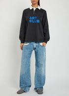 JW Anderson Art Club Rugby Cotton Polo Shirt Black