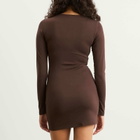 SKIMS Women's Smooth Layers Crewneck Tunic Mini Dress in Espresso