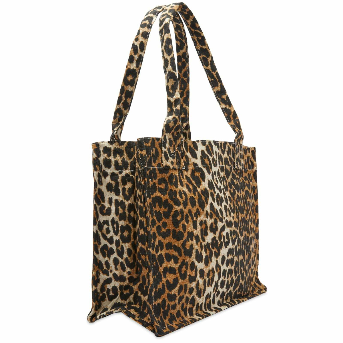 【GANNI 】Large Easy Shopper Print Tote トート レオパード GANNI Women's Large Easy Shopper Print in Leopard GANNI