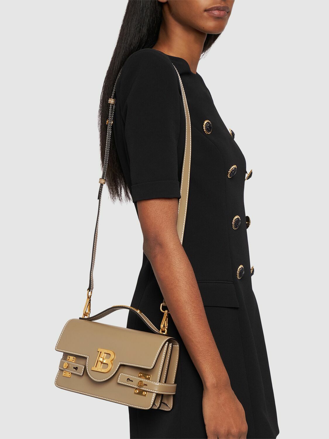 BALMAIN B-buzz 24 Leather Shoulder Bag Balmain