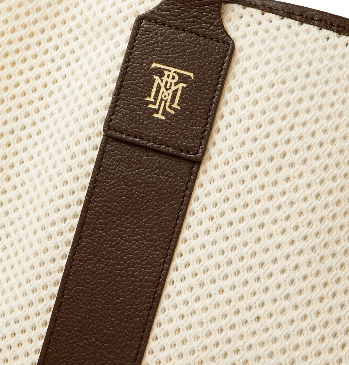 MONTROI - Elektra Leather-Trimmed Mesh Tote Bag - Brown