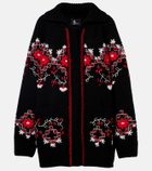 Moncler Grenoble Embroidered wool-blend cardigan