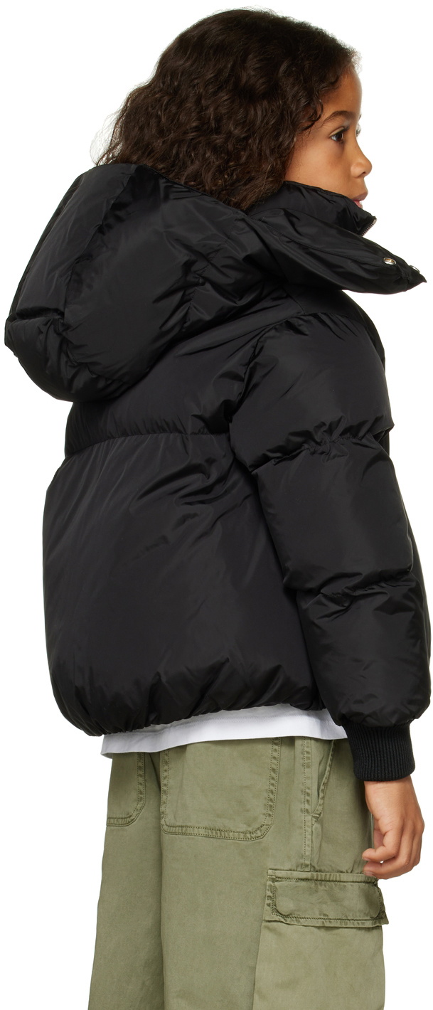 MM6 Maison Margiela Kids Black Zip Jacket MM6 Maison Margiela