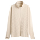 Homme Plissé Issey Miyake Men's Pleat Half Zip Through Top in Duomo Beige