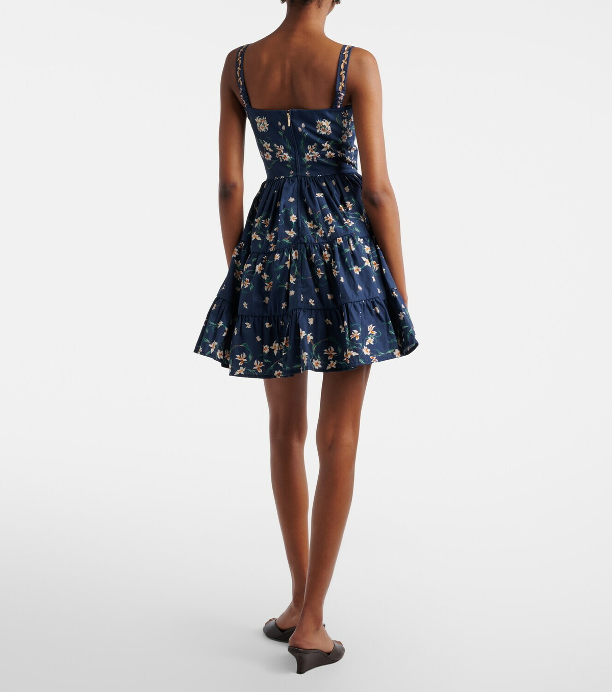 Agua by Agua Bendita Lima floral cotton minidress
