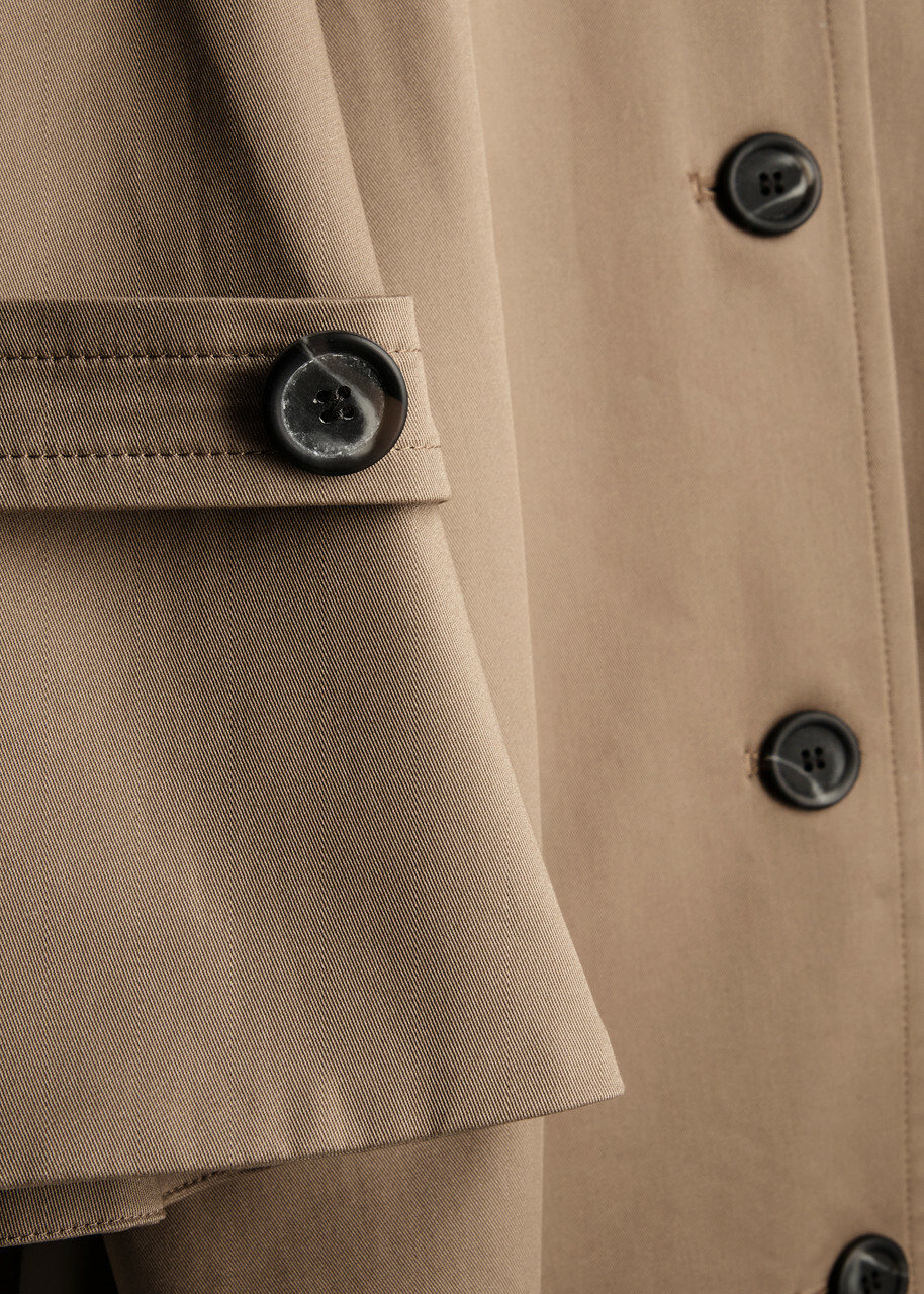 BY Malene Birger Alanis Stretch-cotton Trench Coat Light Brown