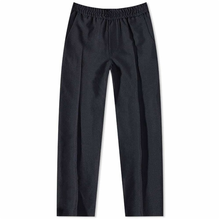 Photo: Harmony Men's Paolo Relaxed Trouser in Navy Wool Mohair