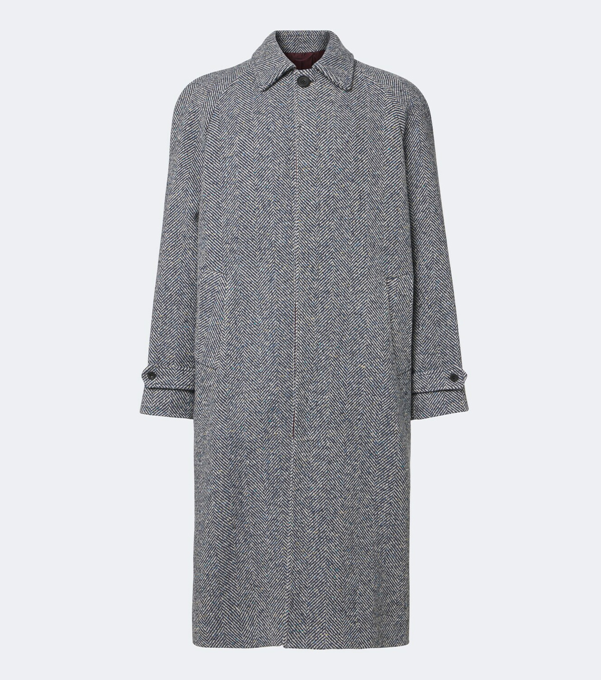Rubinacci Herringbone wool, silk, and cashmere coat