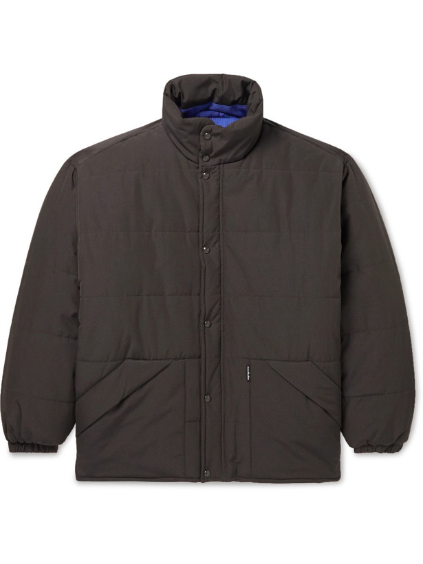 Photo: Acne Studios - Oversized Appliquéd Quilted Padded Canvas Jacket - Brown