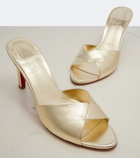 Christian Louboutin Fanny metallic leather mules