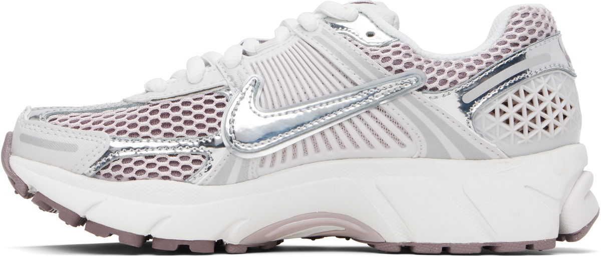Nike White & Silver Zoom Vomero 5 Sneakers