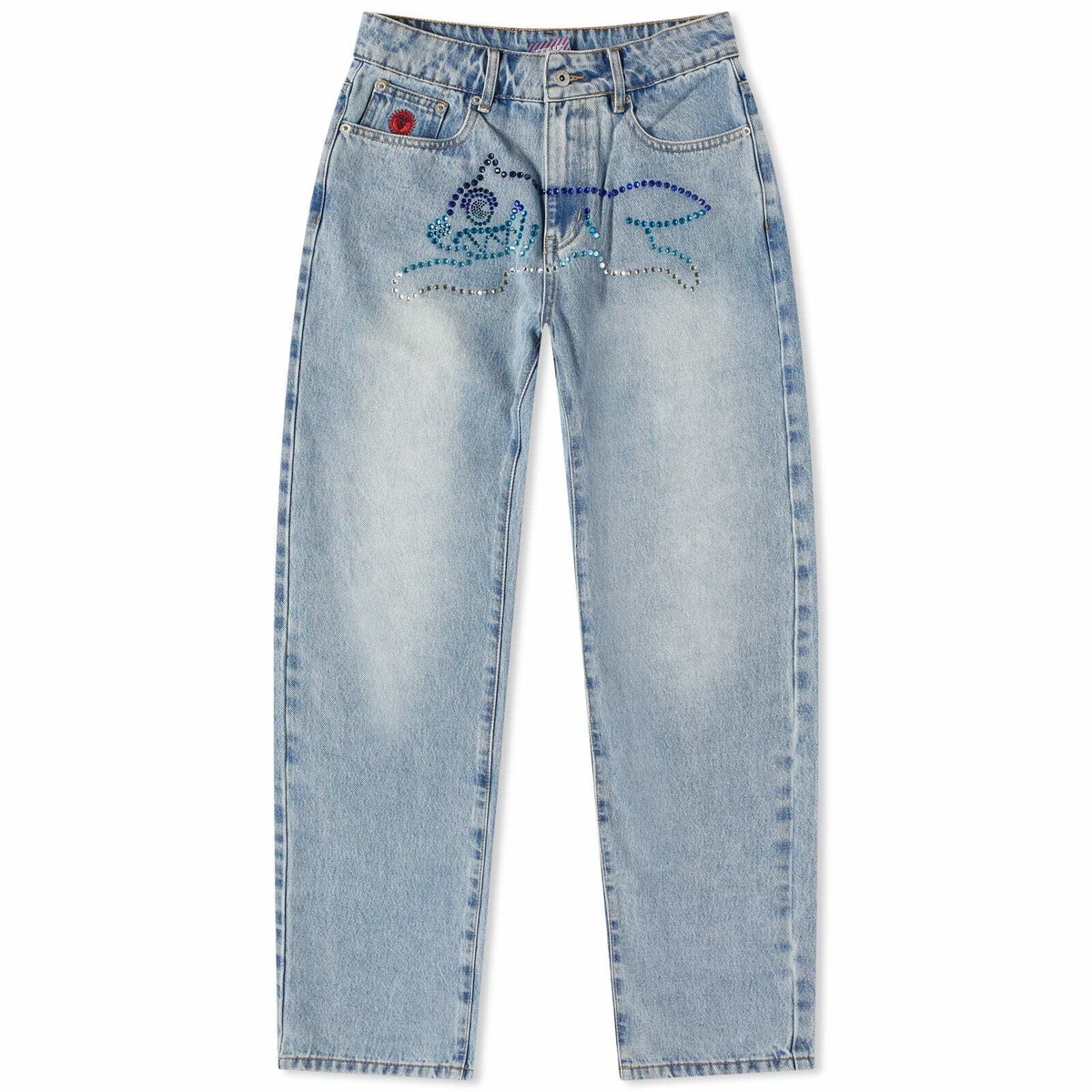 ICECREAM Men's Crystal Dog Jeans in Light Blue ICECREAM