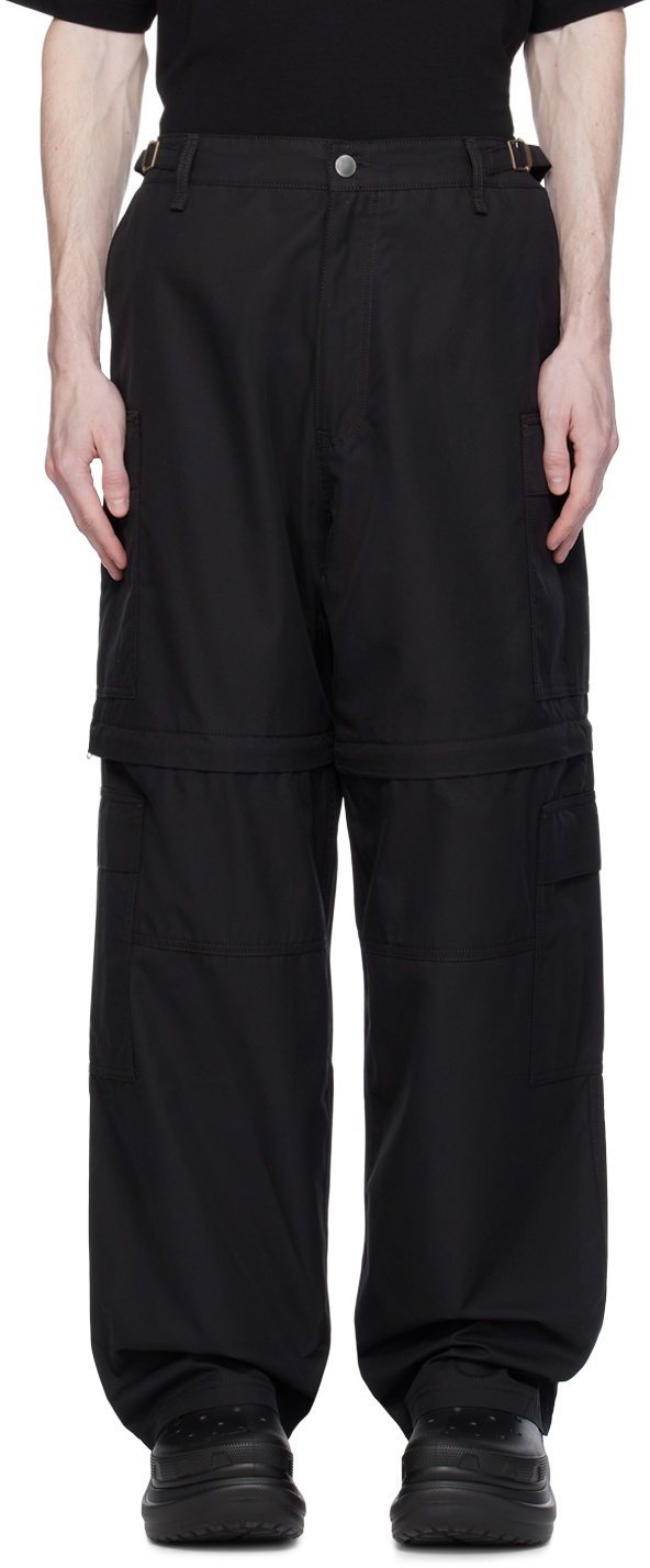 VTMNTS Black Detachable Leg Cargo Pants VTMNTS