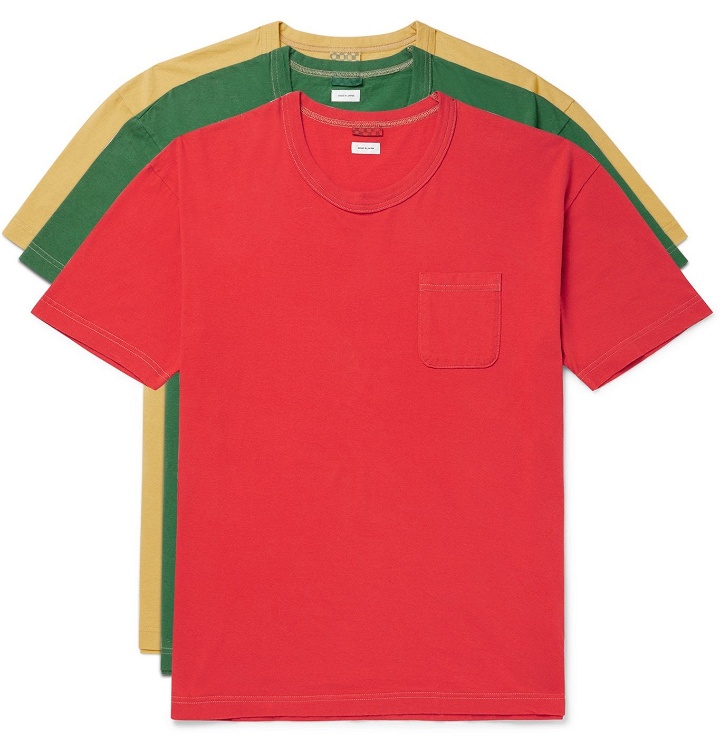 Photo: visvim - Three-Pack Cotton-Jersey T-Shirts - Multi