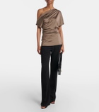 Tove Edel ruched draped jersey top