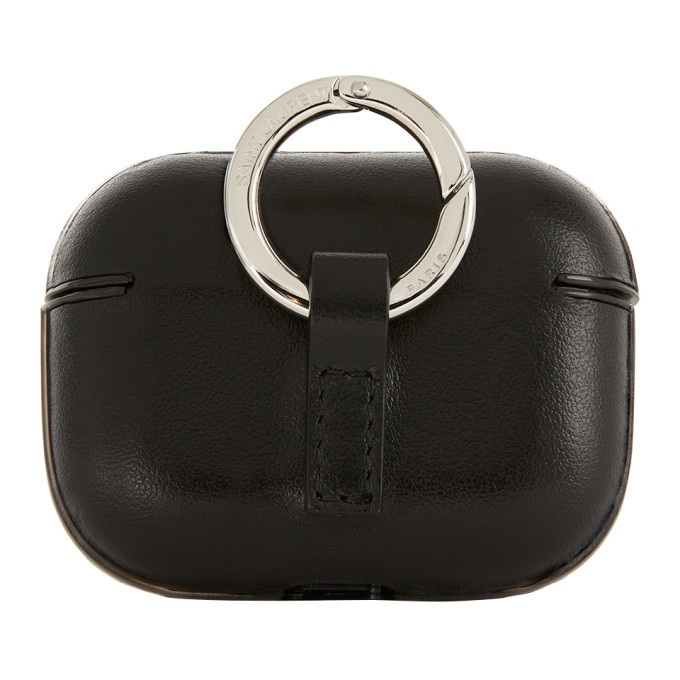 Saint Laurent Black Logo Airpods Pro Case Saint Laurent