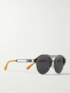 Fendi - Aviator-Style Ruthenium Sunglasses