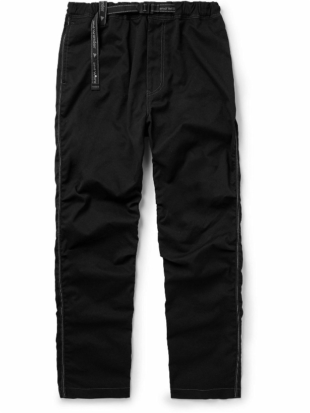 Photo: And Wander - Straight-Leg Belted Shell Trousers - Black
