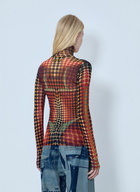 Jean Paul Gaultier Re-Edition The Brown Dots Mesh Top