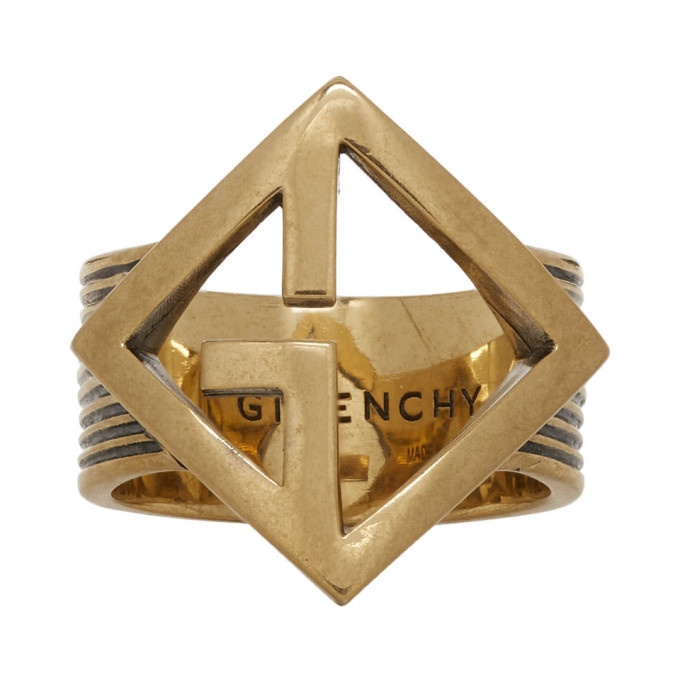 Photo: Givenchy Gold Geometric G Ring