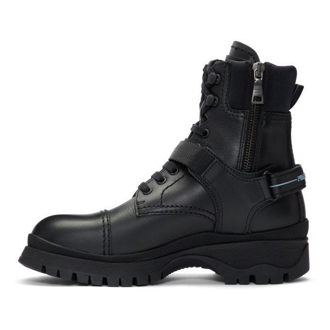 prada buckle combat boots