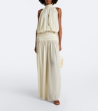 De La Vali Cruz draped chiffon maxi dress