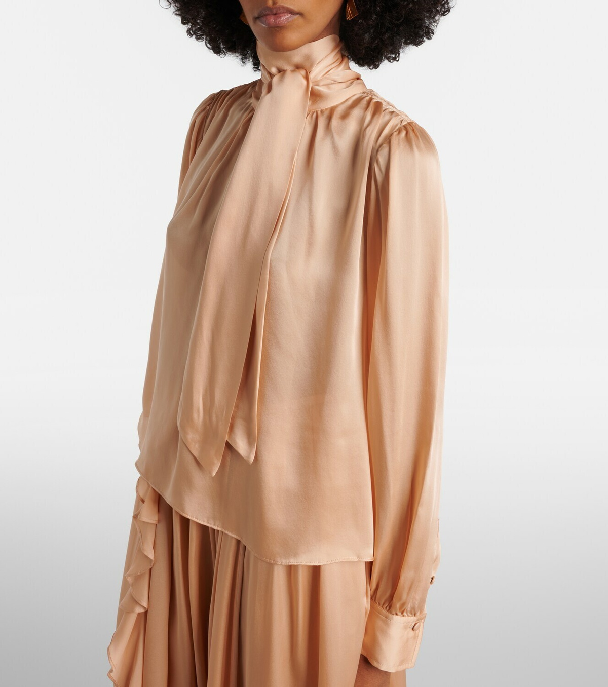 Ulla Johnson Ornament tie-neck silk chiffon blouse