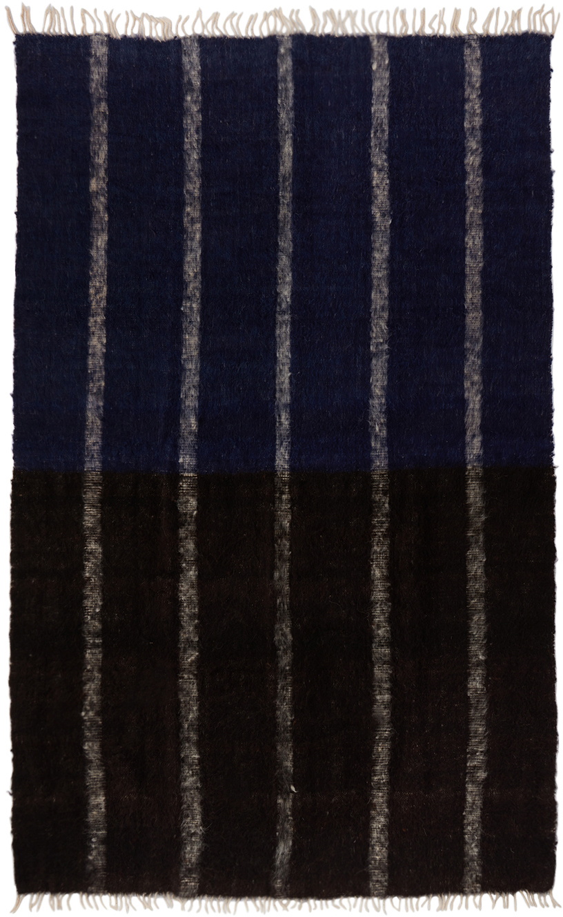 Luna Del Pinal Blue Geometric Momostenango Blanket